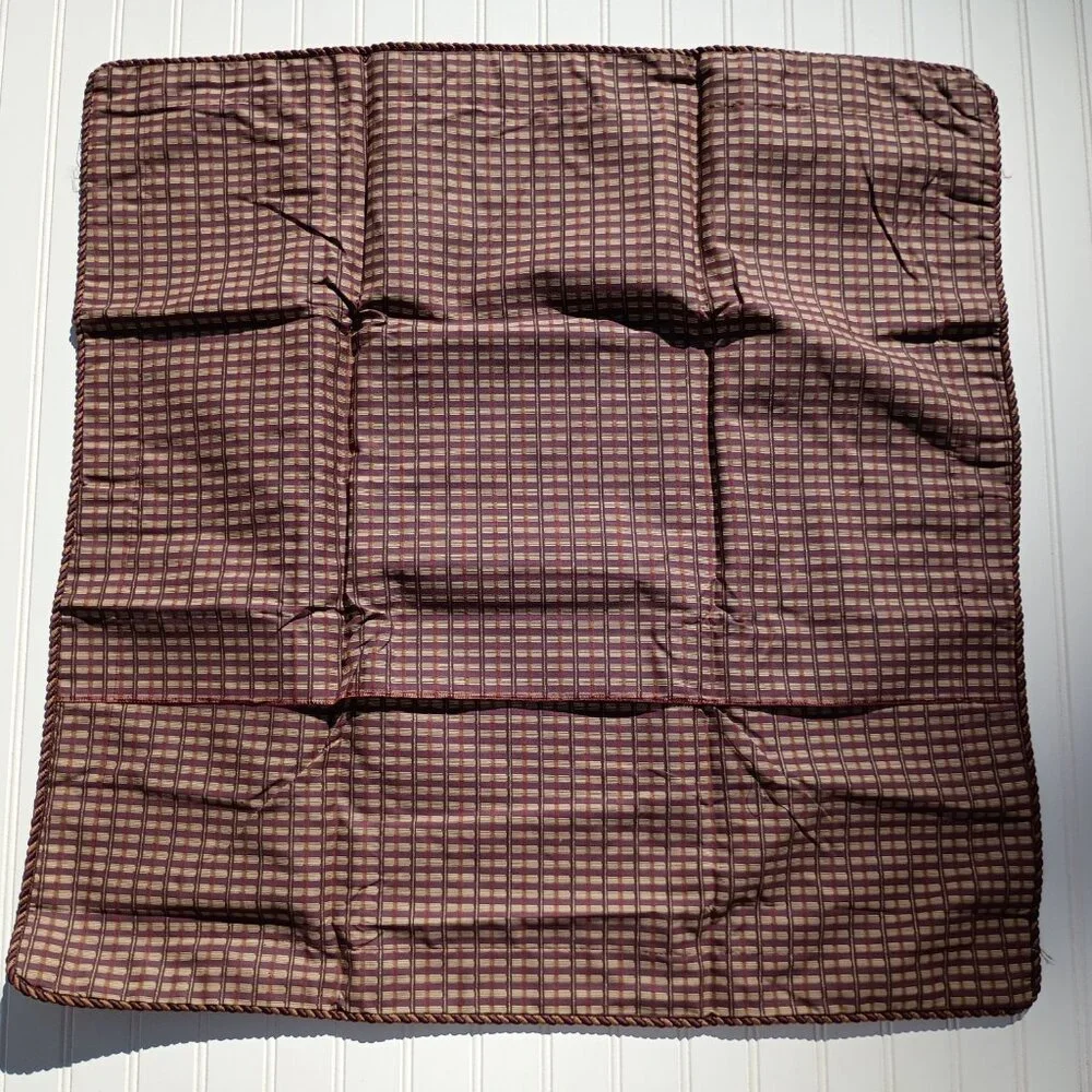 Vintage Pair of WAMSUTTA Euro Shams Hermitage Brown Maroon European Pillow NWT